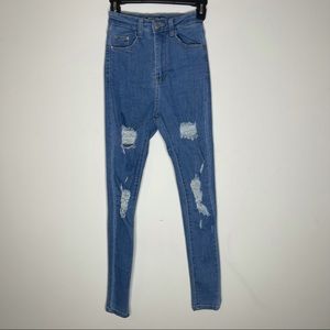 FASHION NOVA Distressed Skinny Jeans